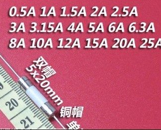 FUSIVEL 5X20 6,3A C/TERMINAIS PORCELANA-0